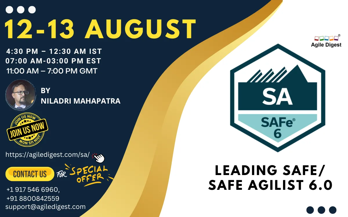 SAFE AGILIST (SA) / LEADING SAFE 6.0 - 12 and 13 August 
