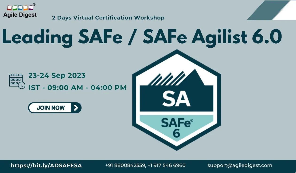 SAFE AGILIST (SA) / LEADING SAFE 6.0 - 23 and 24 August 