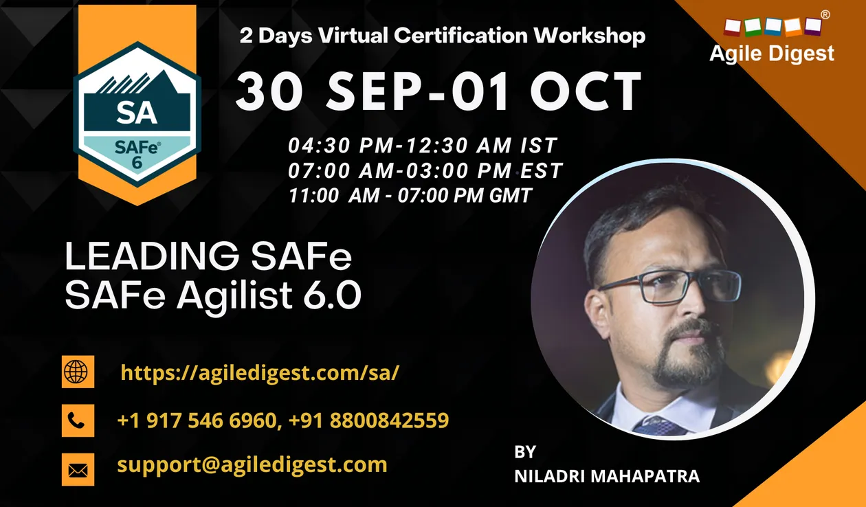SAFE AGILIST (SA) / LEADING SAFE 6.0 - 30 Sep and 01 October 