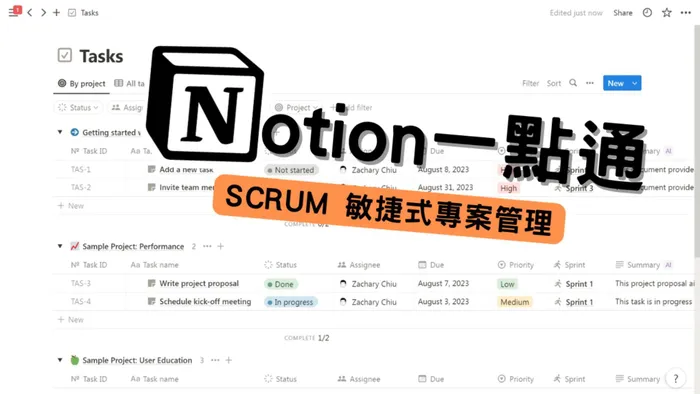 Notion 一點通｜SCRUM 敏捷式專案管理 #Sprint 的正確用法